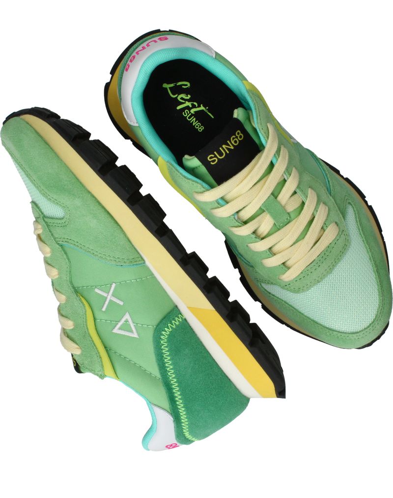 SUN68 Ally Color Explosion Sneakers Groen Dames