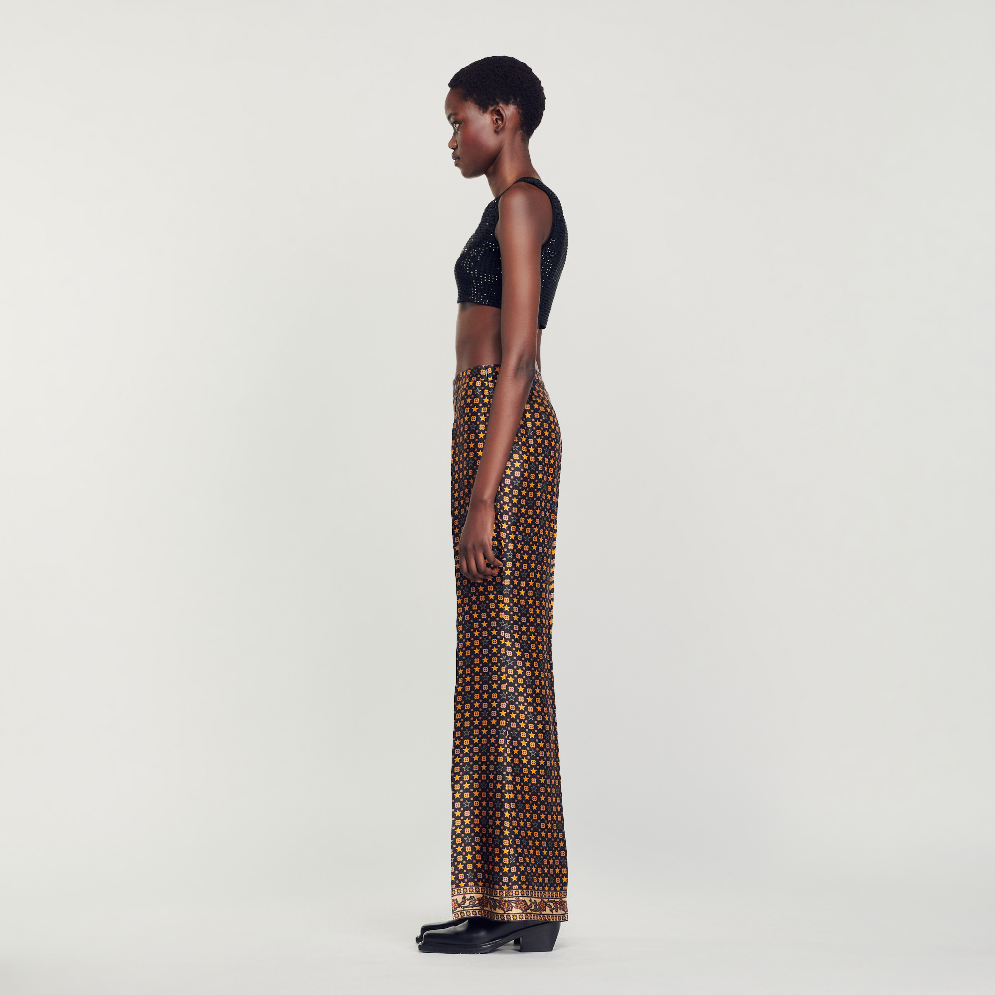 Pantalon satine imprime