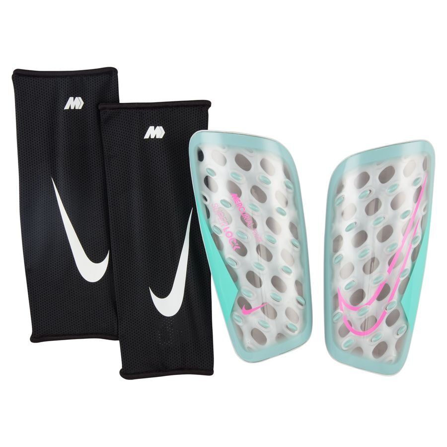 Nike Protège-Tibias Mercurial Flylite Superlock Prism - Ocean Cube/Vert/Rose