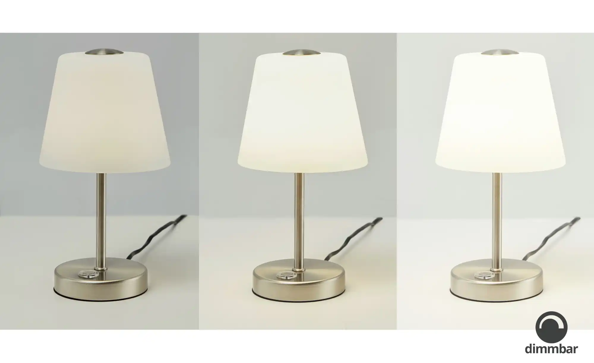 levelone LED-Tischleuchte, 1-flammig, Nickel-matt