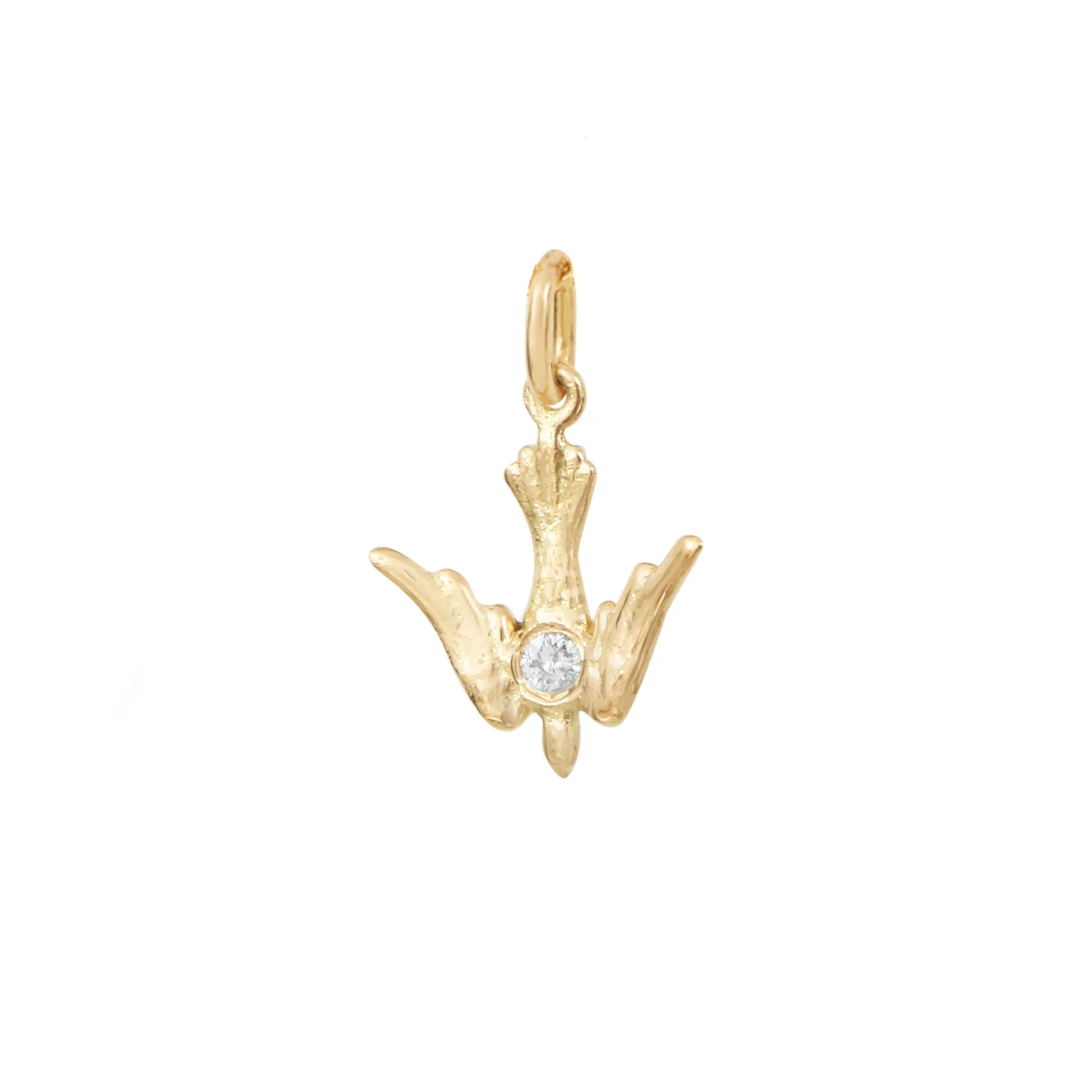 Petit pendentif my holy bird diamant | Doré