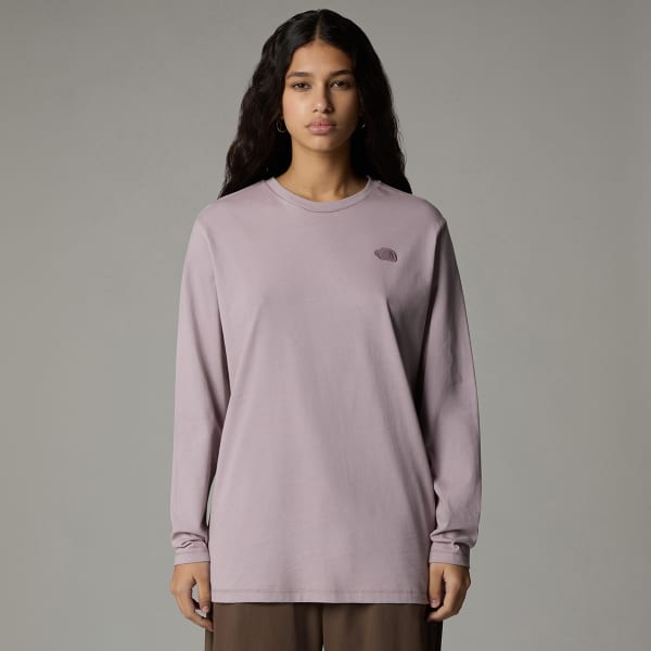 T-shirt THE NORTH FACE W NATURAL DYE L/S TEE PURPLE CHALK NATURAL DYE