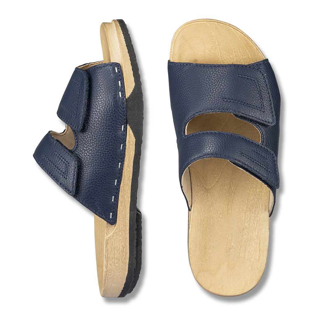 DAMEN - Holzpantolette DELFT blau