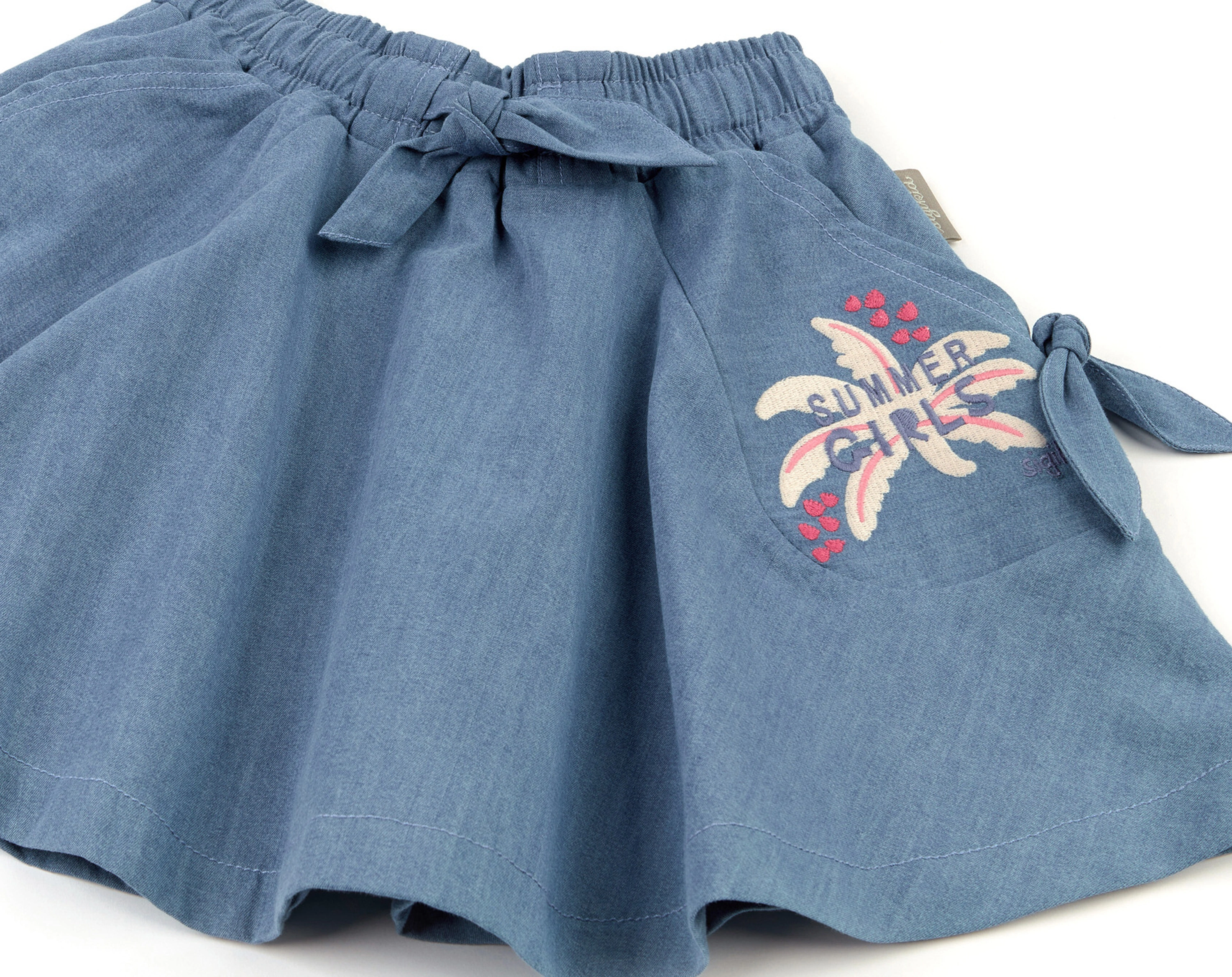 Falten-Rock SUMMER in jeansblau