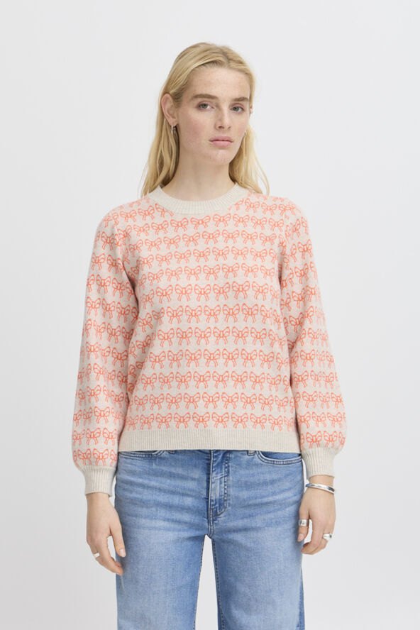 ICHI IHBRIELLE LS4 Oatmeal w. hot coral
