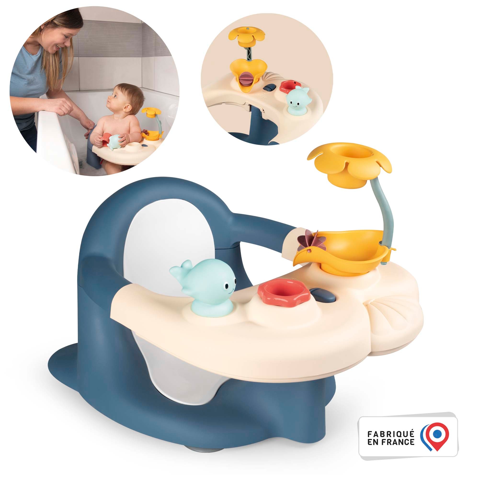 Little Smoby baby bath time badzitje blauw