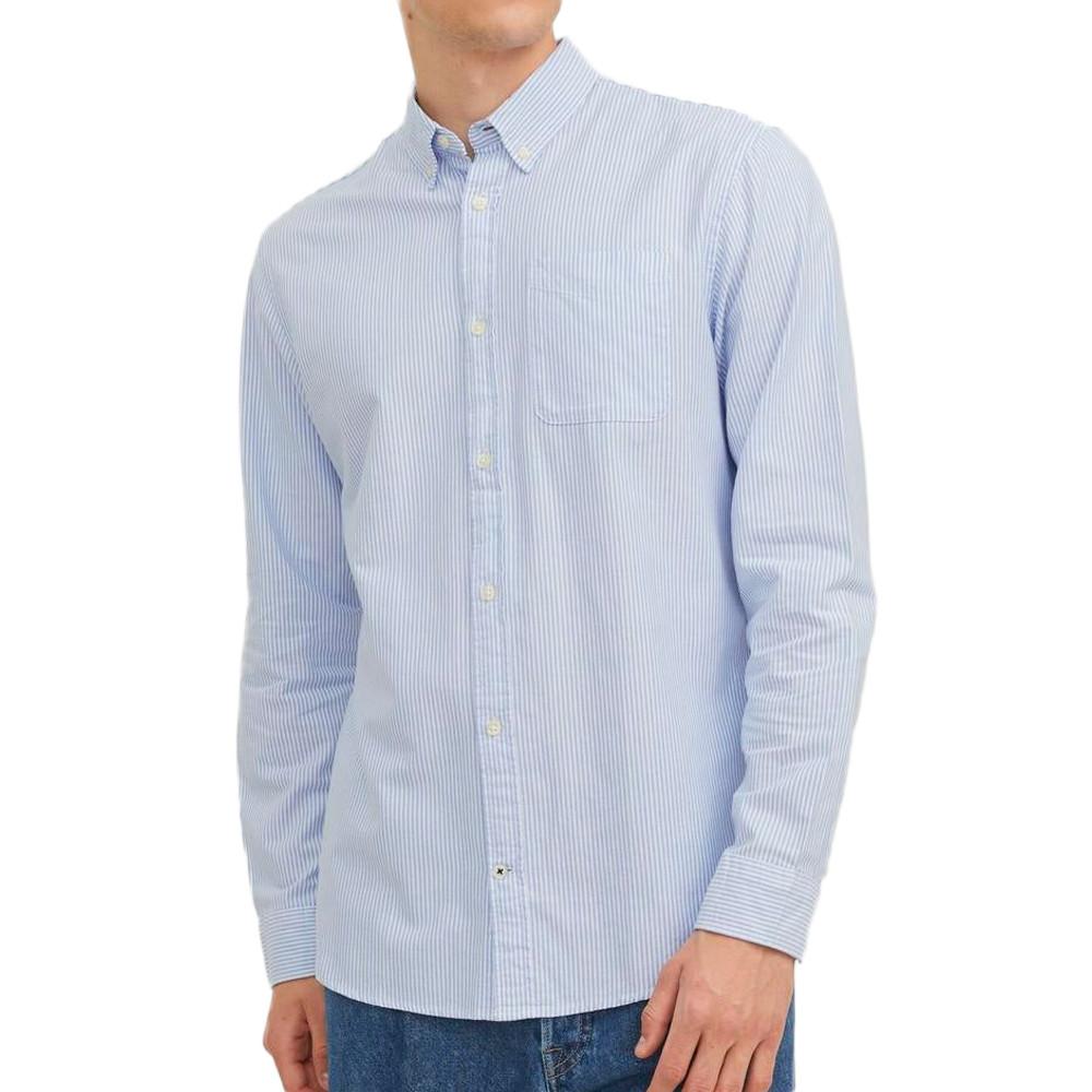 Jack & Jones Chemise Manches longues Rayures Blanc/Bleu HommeJack & Jones Oxford