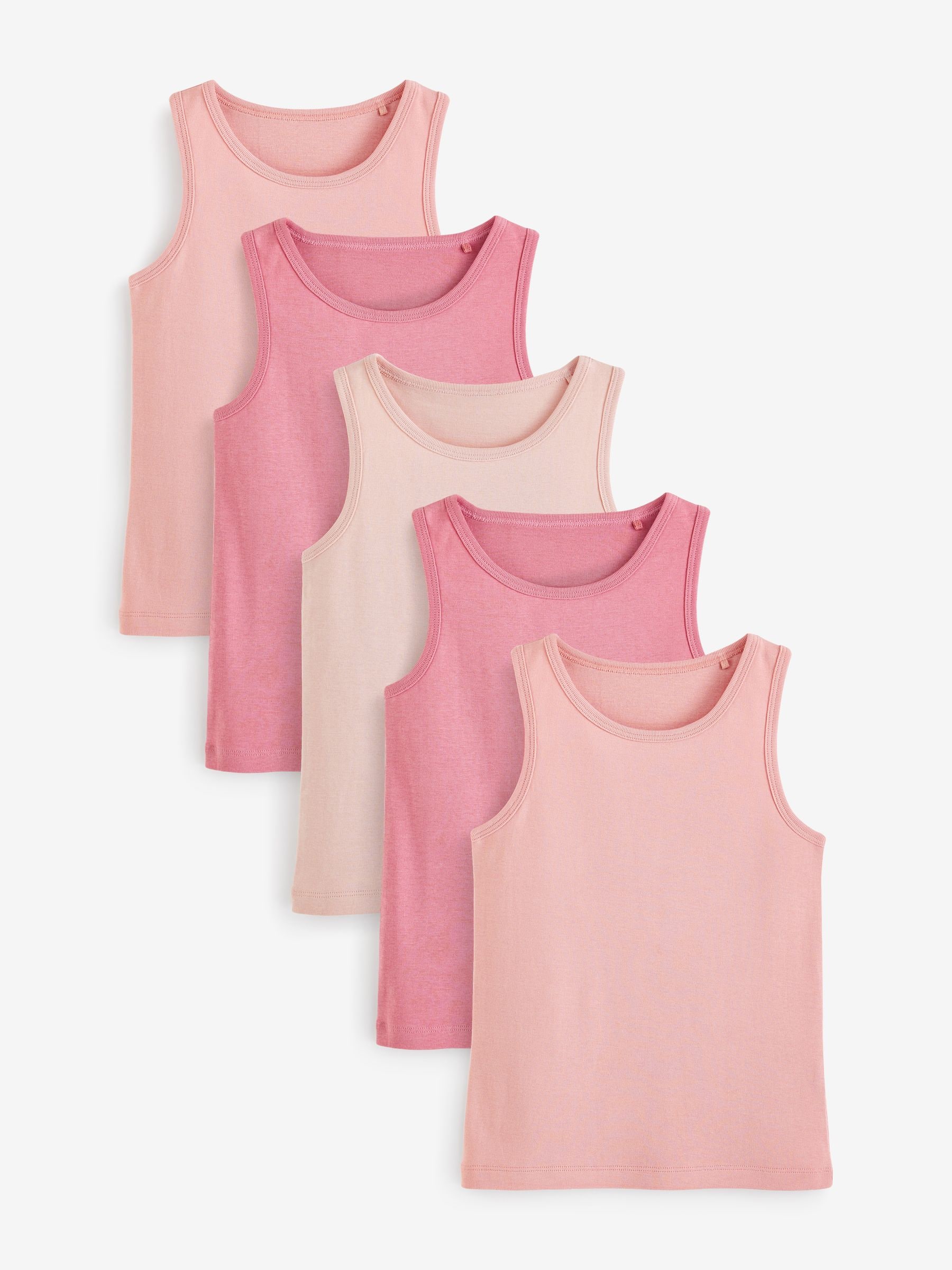 Pastelkleurig - 100% katoenen hemden set van 5 (1.5 - 16 jr)
