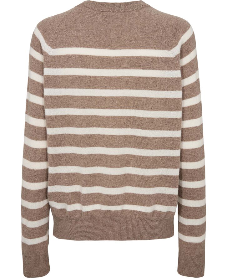 Magasin du Nord Collection Mabel 2 - 100% Cashmere Off white / sand stripe