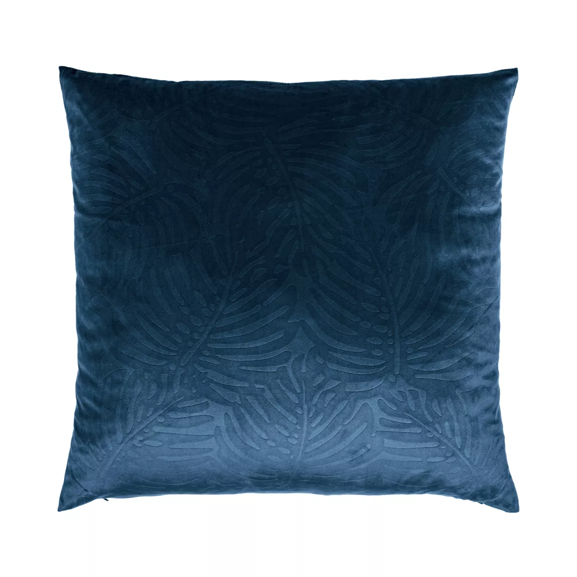 Coussin carré velours (60 x 60 cm) Fern Bleu marine