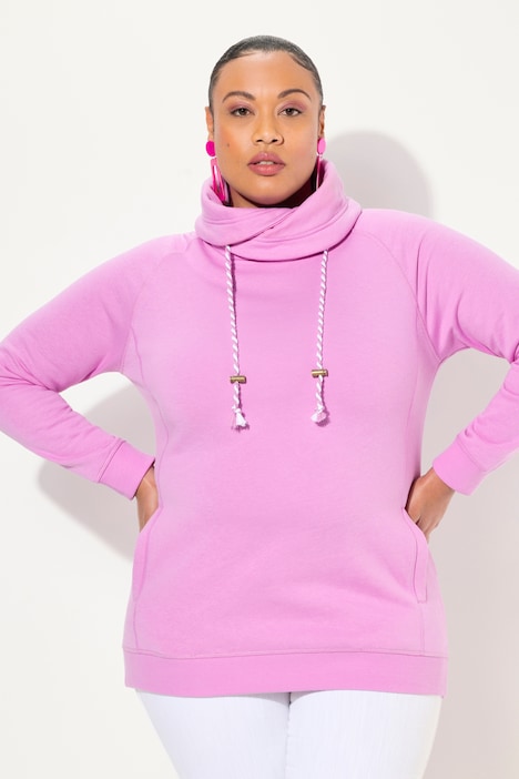 Sweatshirt, weiter Stehkragen, Taschen, Raglan-Langarm