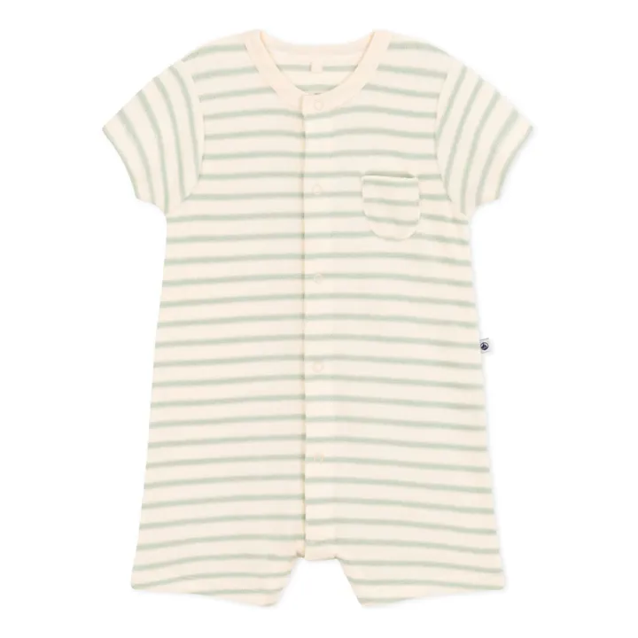 Petit Bateau Combishort Mastien Rayée | Beige