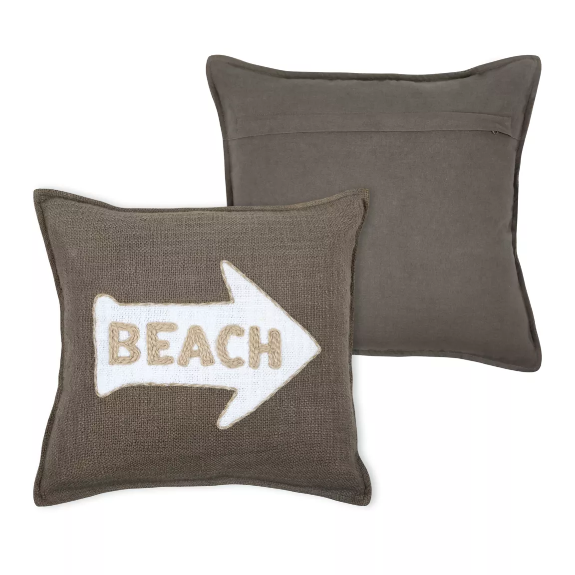 Coussin carré coton (40 x 40 cm) Arcachon Taupe