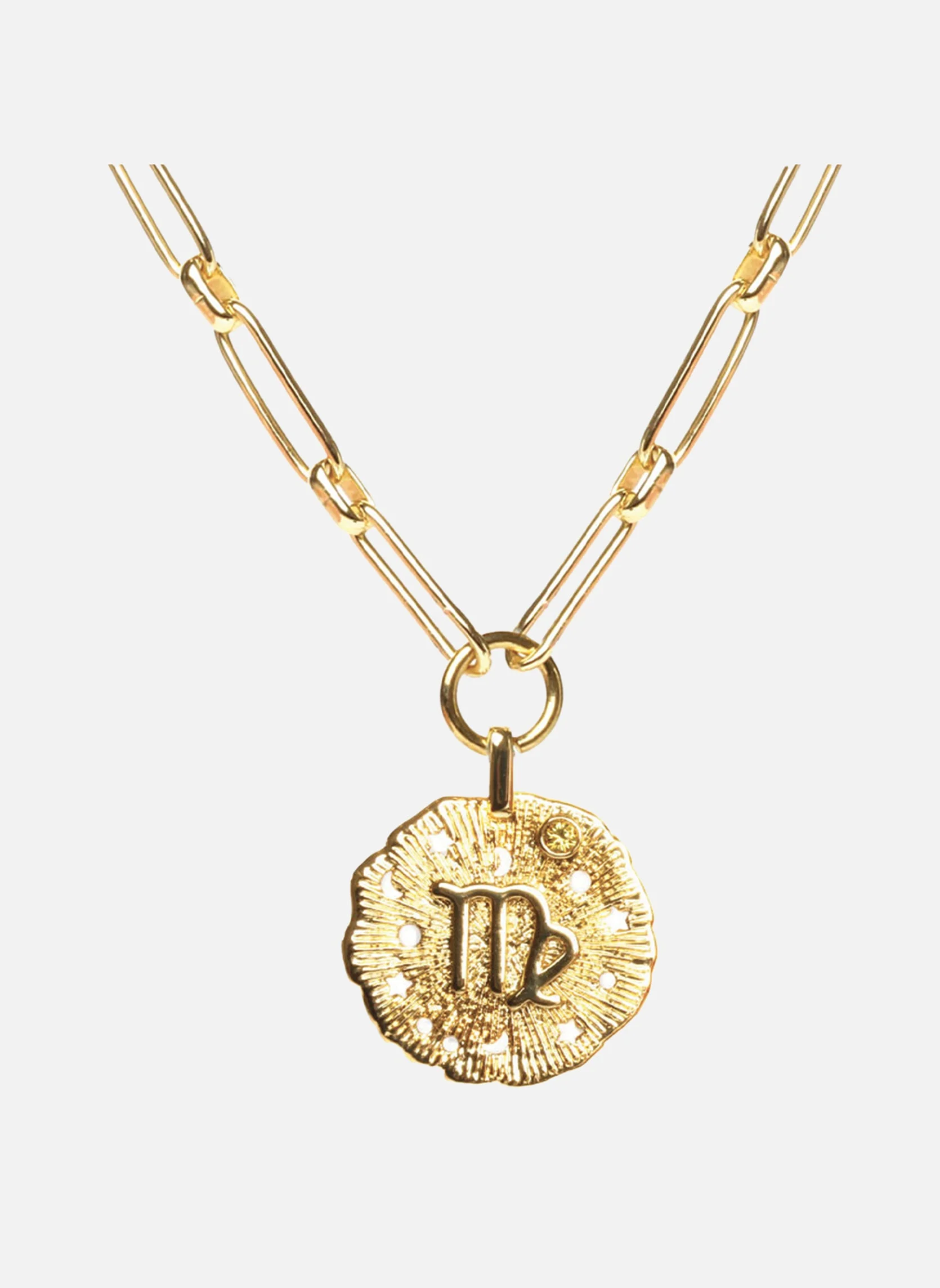 VIERGE - Collier chaîne vierge | Jaune