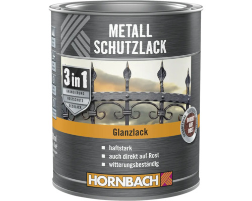 HORNBACH Metaalbeschermverf, glanzend antraciet, 750 ml
