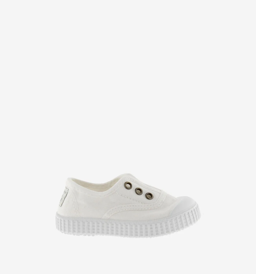 1915 INGLESA TENNIS TOILE DREC® ÉLASTIQUE Baskets en toile avec élastique pour enfant BLANCO