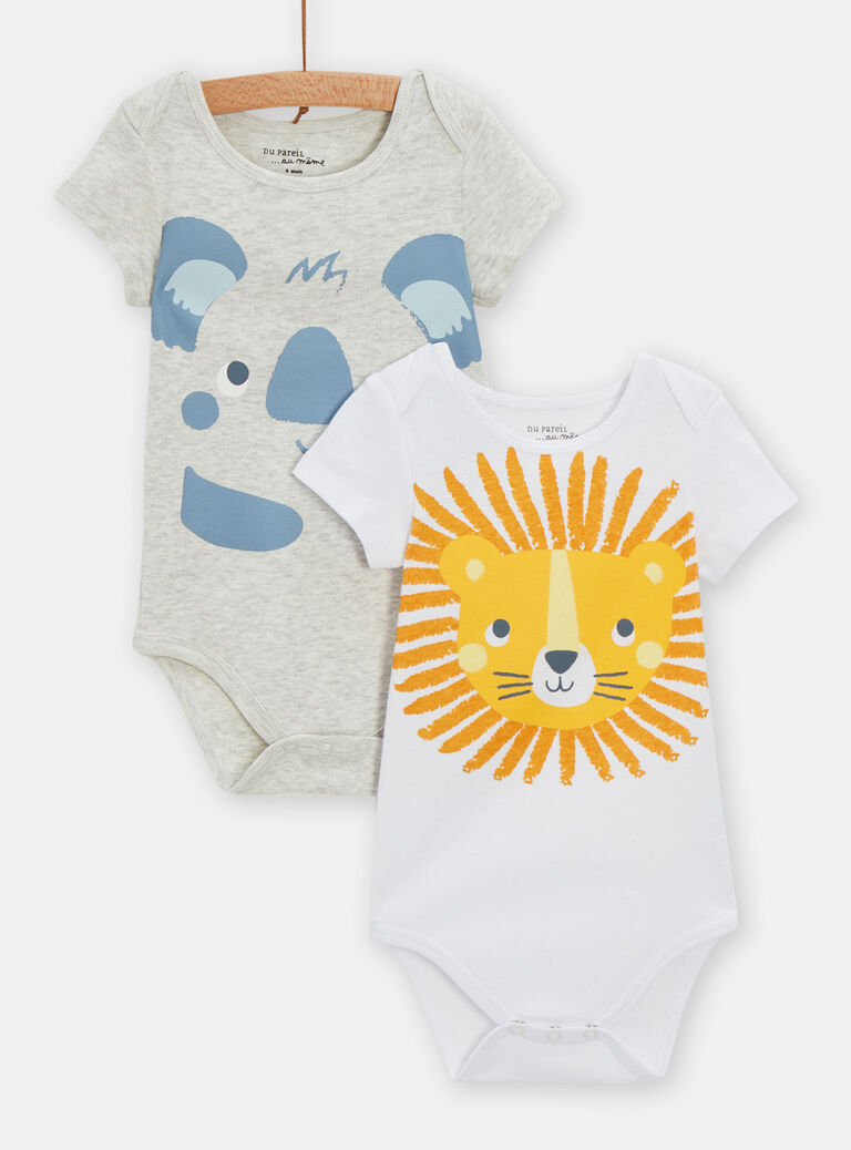 Lot de 2 body fantaisies pour bébé garçon