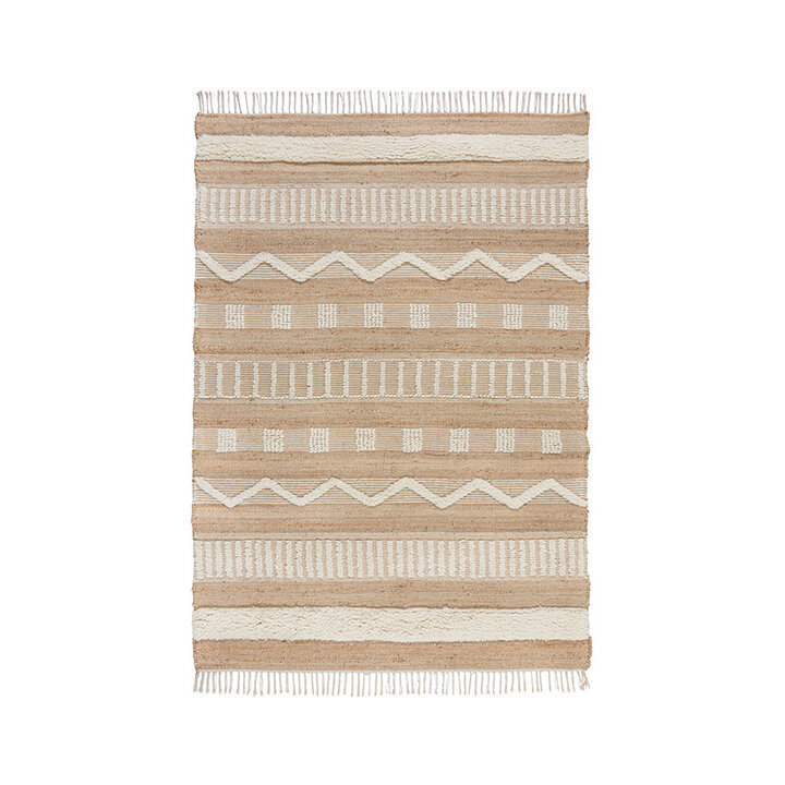 Jute vloerkleed - Jubio Medina Naturel/Creme