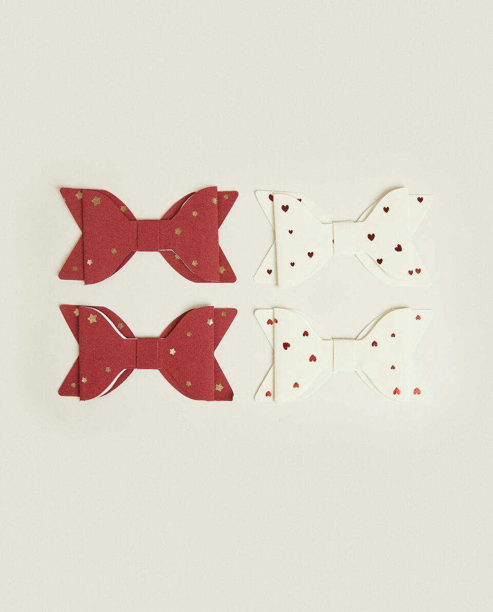 PACOTE DE LAÇOS DE NATAL PARA CRIANÇAS (PACOTE COM 4)