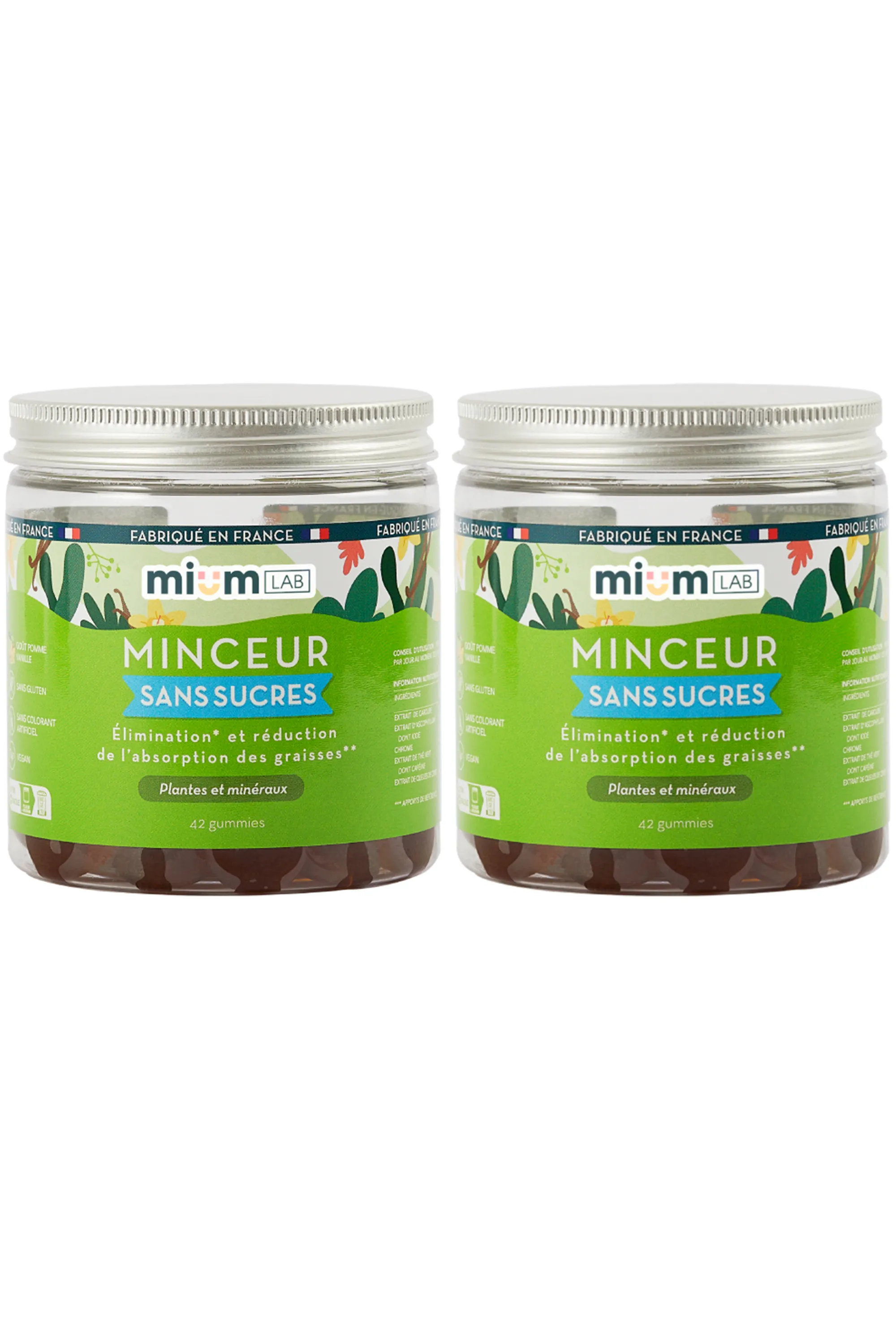 Mium Lab ex Les Miraculeux Compléments alimentaires gummies Minceur sans sucres-100 g