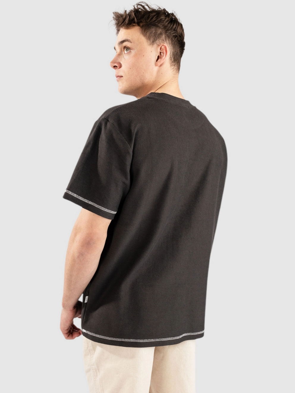 Rhythm Terry Contrast T-Shirt black