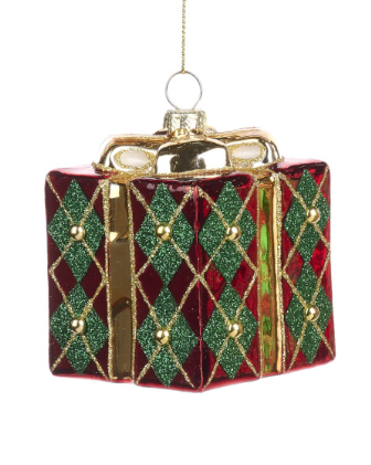 Beau Deco Glass Tartan Gift Box