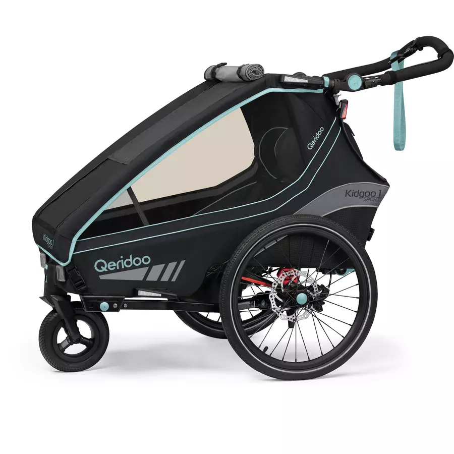 Qeridoo® Kinderfahrradanhänger Kidgoo1 Sport Arctic Blue 2022