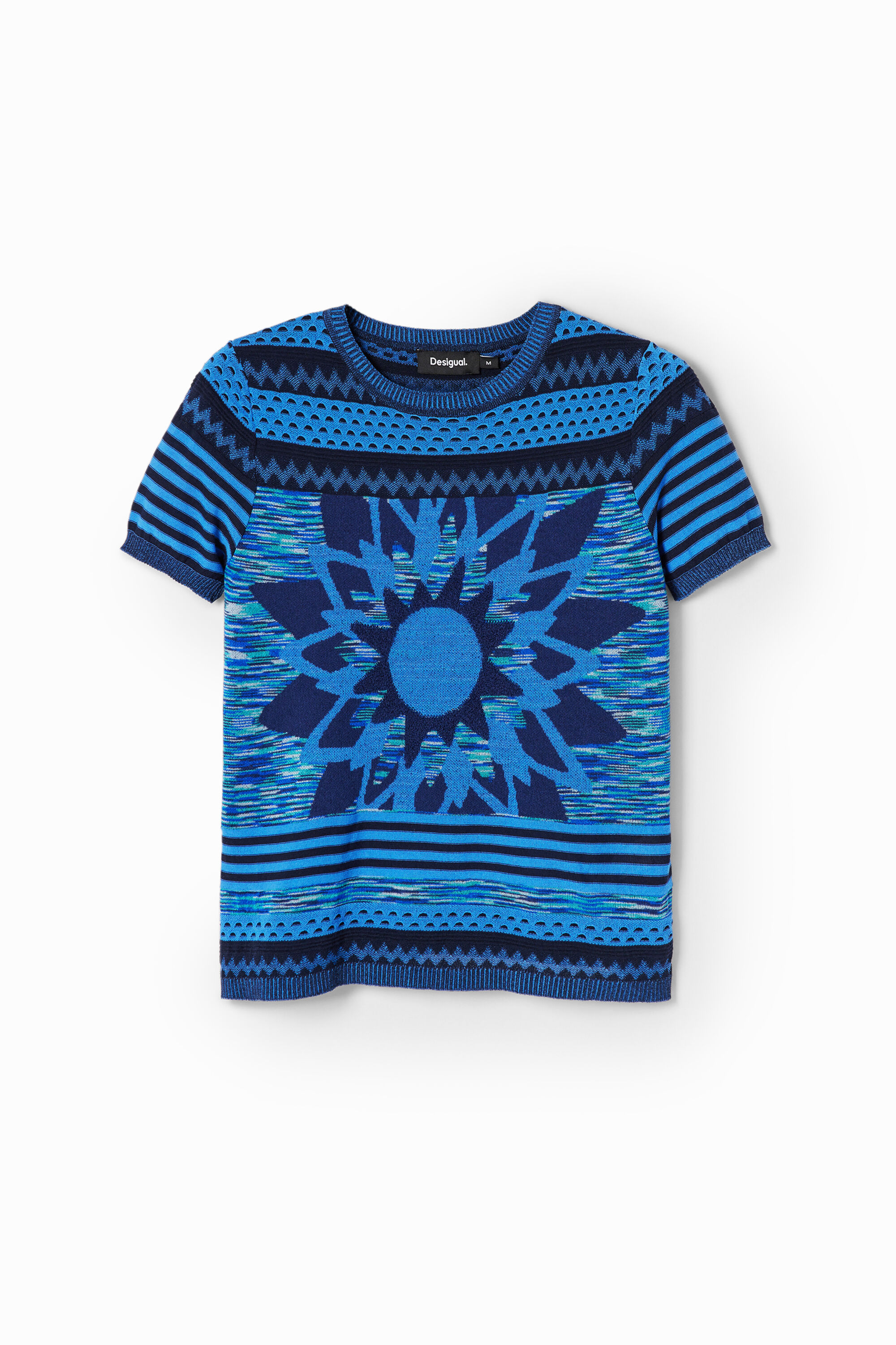 T-shirt fleur maille