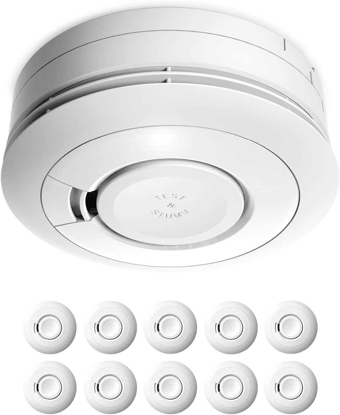 Ei Electronics Ei650 Rauchwarnmelder, Rauchmelder im 10er Set, Stand-Alone-Gerät mit Batterie für 10 Jahre, Testsieger Stiftung Warentest, weiß