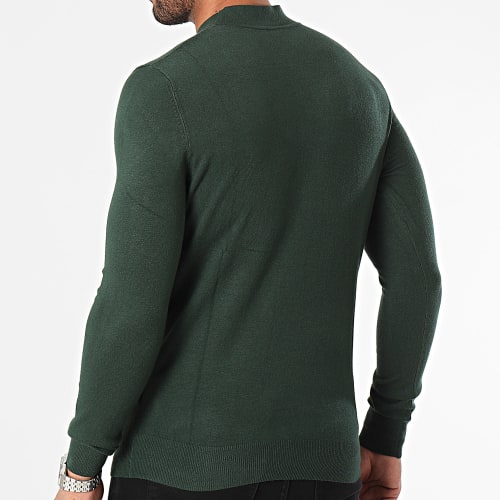 Pull Col Cheminée Vert
