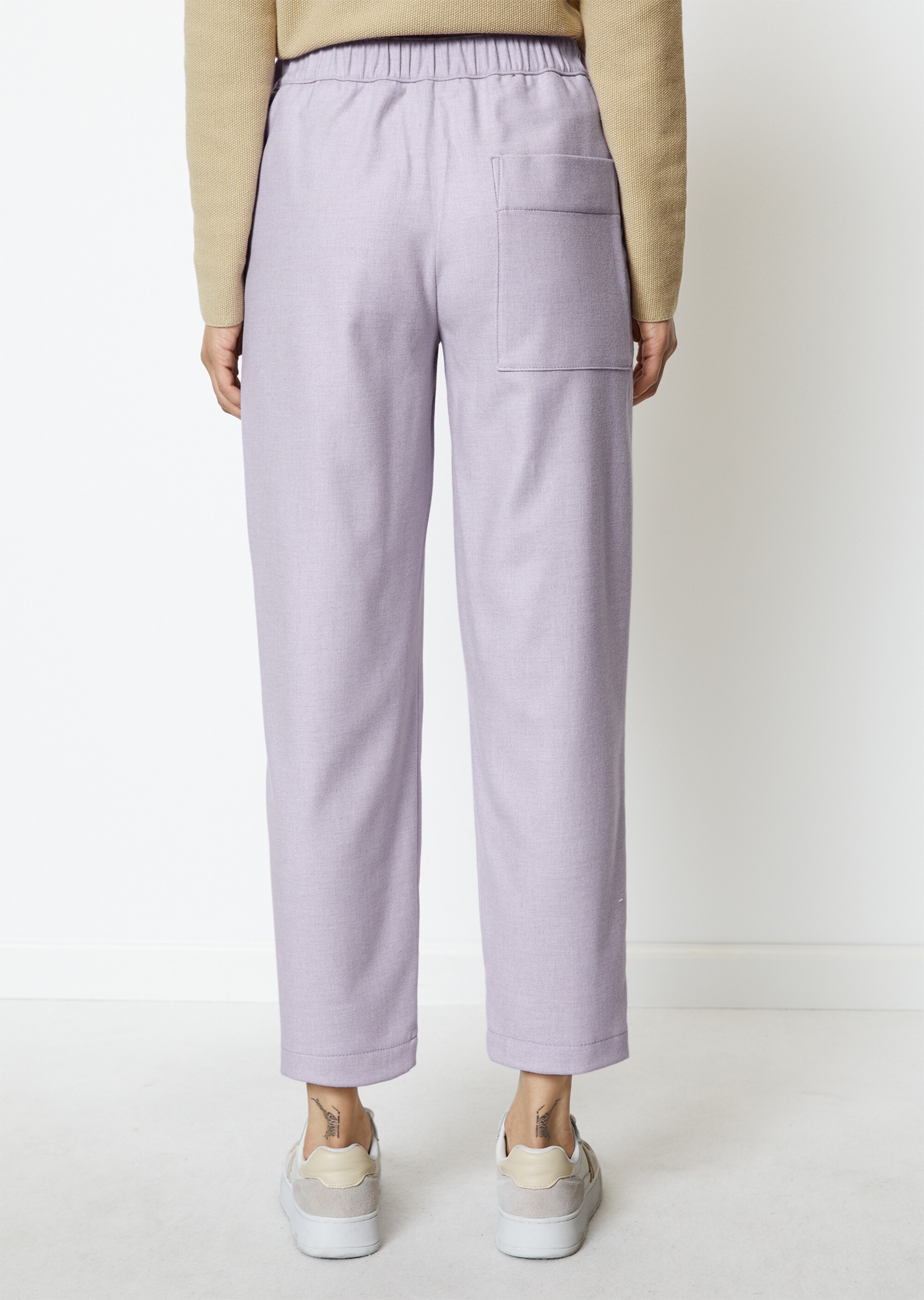 Elegante Cargo-Joggpants aus Viskose-Wolle-Mix