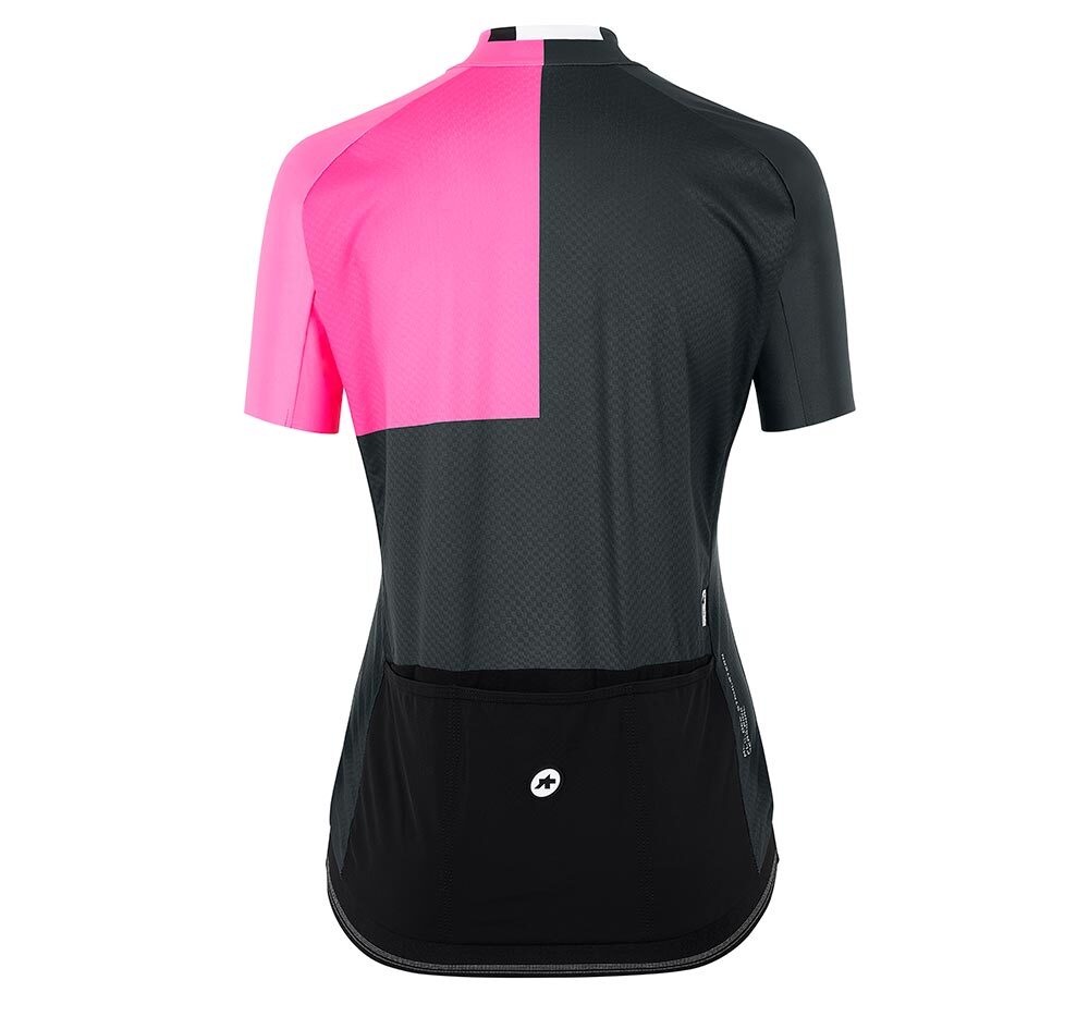 Assos UMA GT C2 EVO Stahlstern Fietsshirt Korte Mouwen Fluo Roze/Zwart Dames