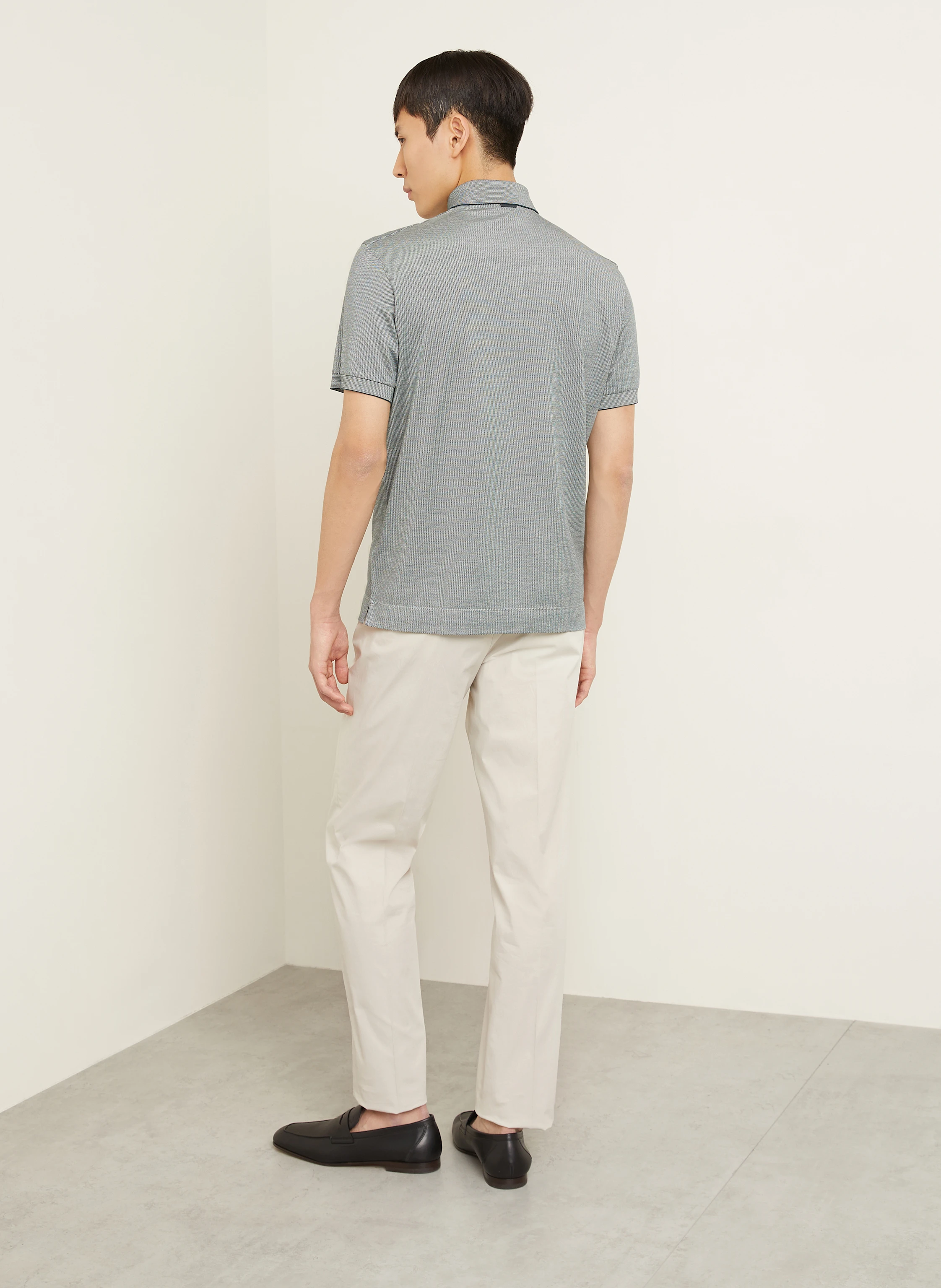 ZEGNA Jersey-Poloshirt mit Seide