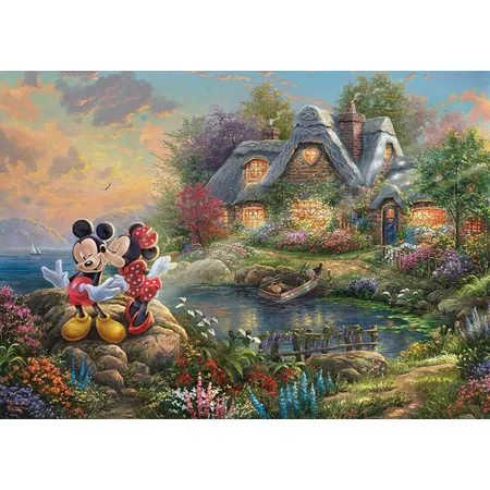 Schmidt Spiele Puzzle - Kinkade Disney Sweethearts Mickey & Minnie, 1000 Teile