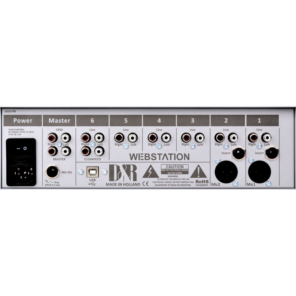 D&R Webstation-USB 6-kanaals Radio On-Air mengpaneel 2x Mic, 3x USB, 1x VoIP