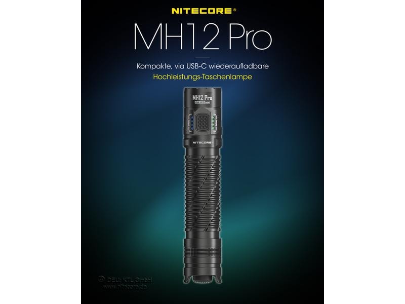 Nitecore Taschenlampe MH12 Pro 3300 lm LED-Taschenlampe
