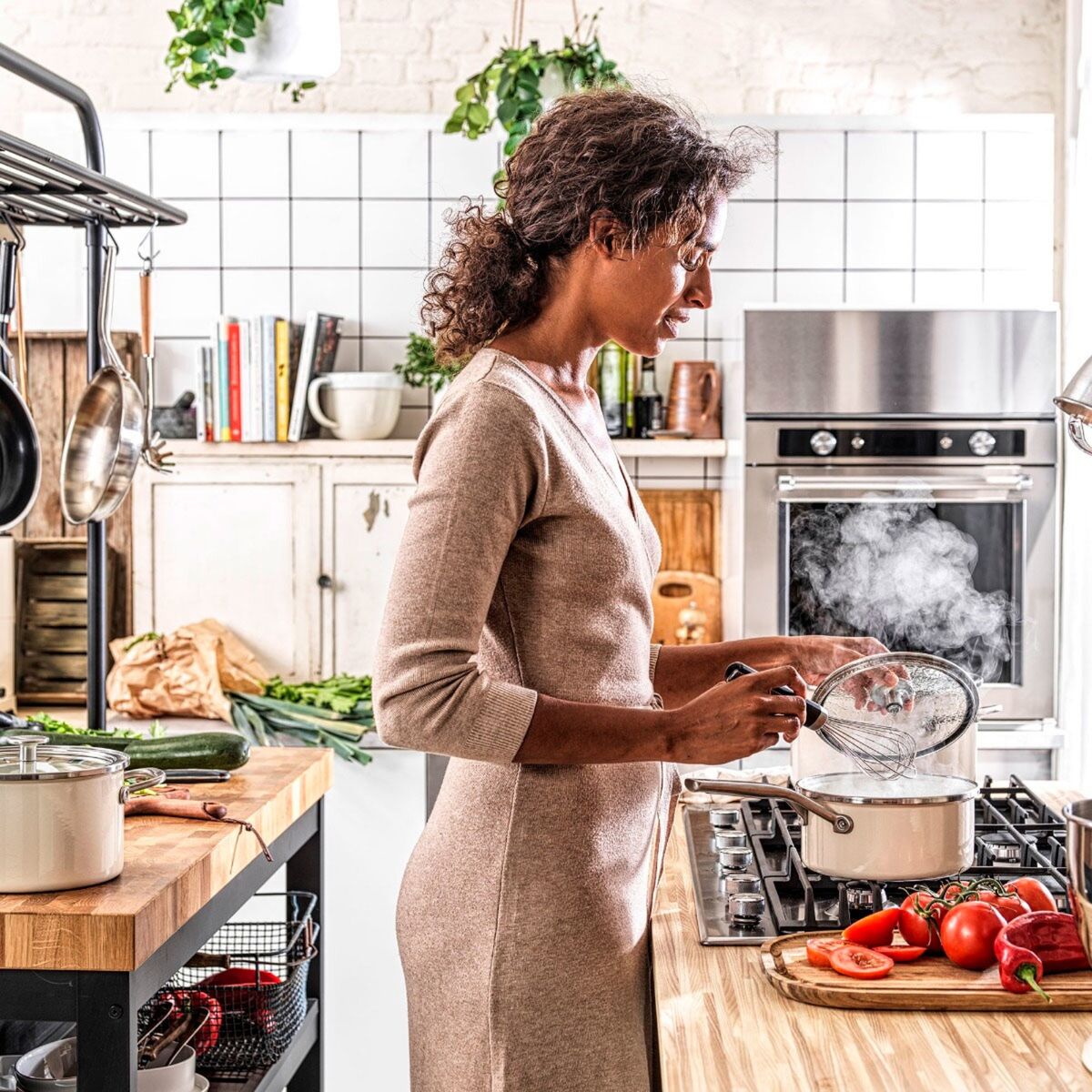 Cookware Collection Gryte med lokk 20 cm, Mandel