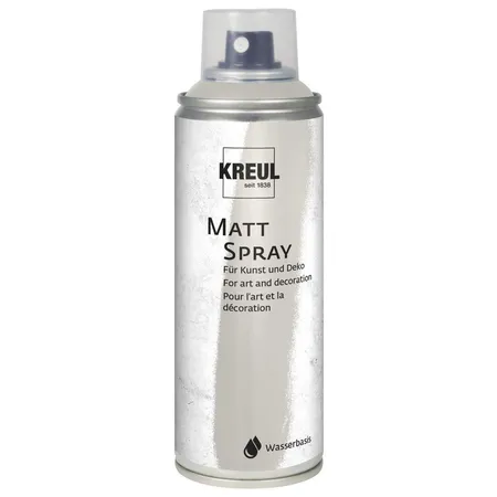 KREUL Matt Spray hochpigmentiert und wasserfest für Innen und Außen, 200 ml, silber