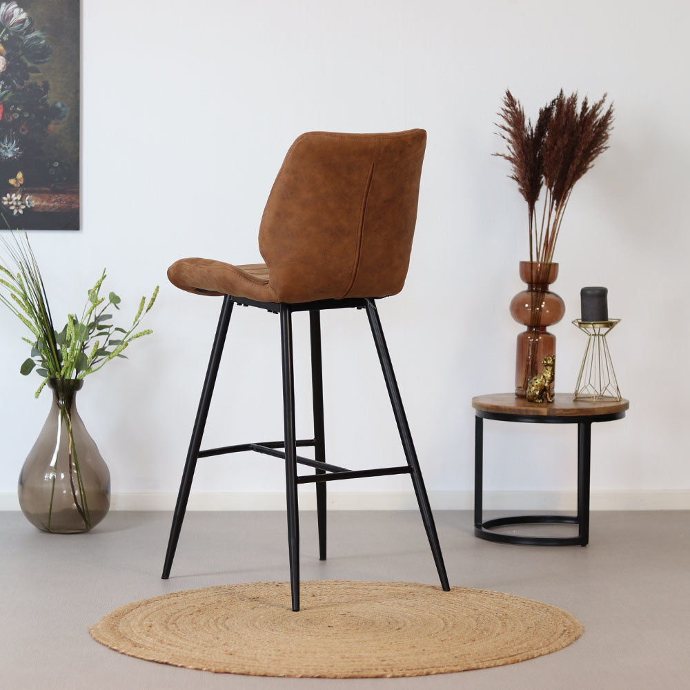 Bronx71 IndustriÃ«le barkruk Morris cognac 71 cm