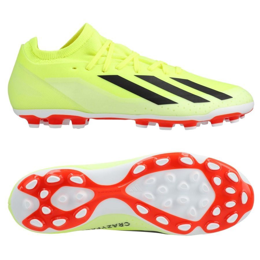 adidas X Crazyfast League 2G/3G AG Solar Energy - Jaune/Noir/Blanc