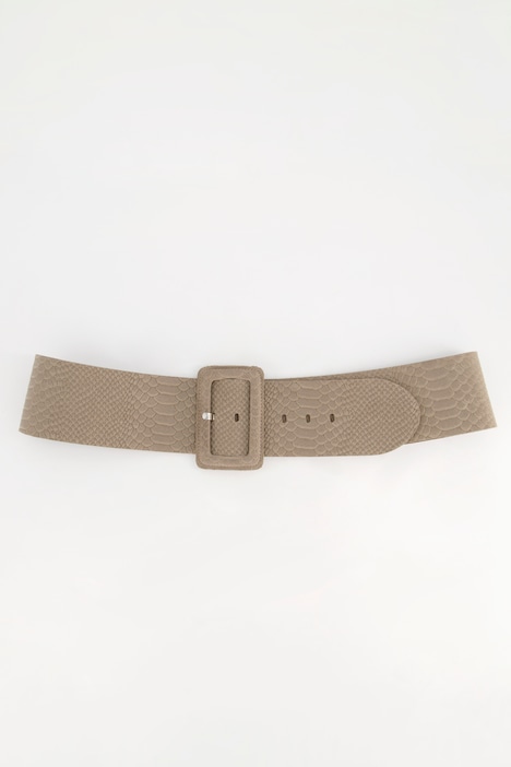 Ledergürtel, 8 cm breit, Schlangenleder-Prägung