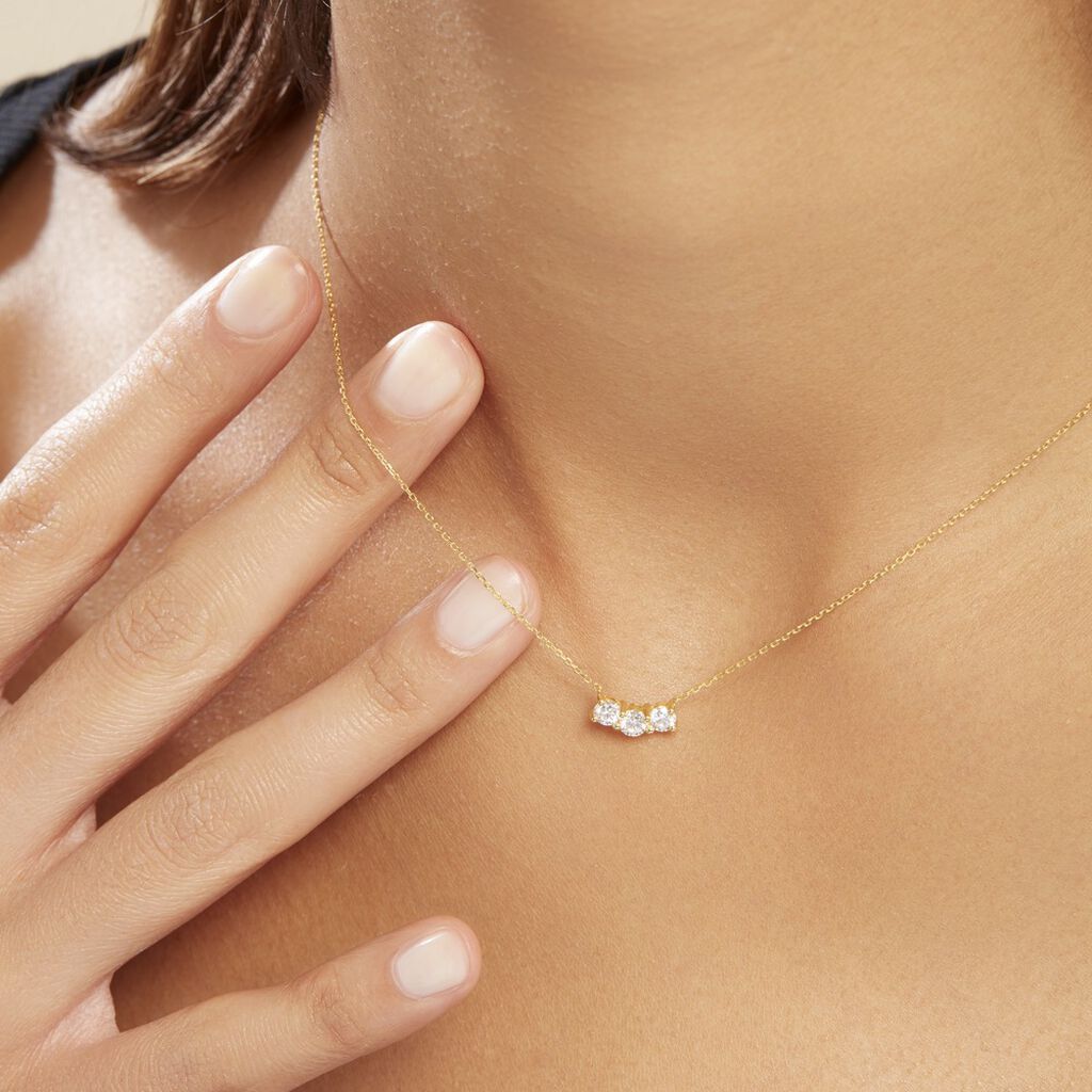 Collier Or Blanc Neely Diamants Synthétiques