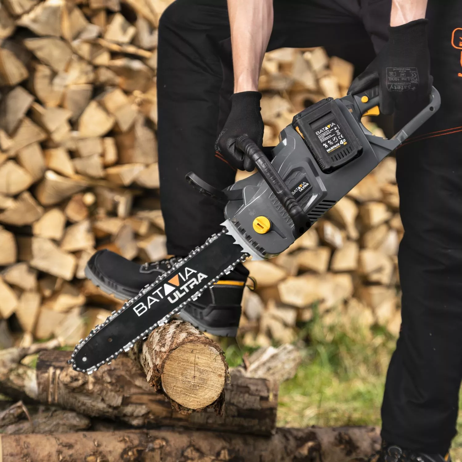 Batavia 7064397 Maxxpack Ultra 36V (2x18V) Li-Ion accu kettingzaag set (2x 4.0Ah) - 450mm - koolborstelloos