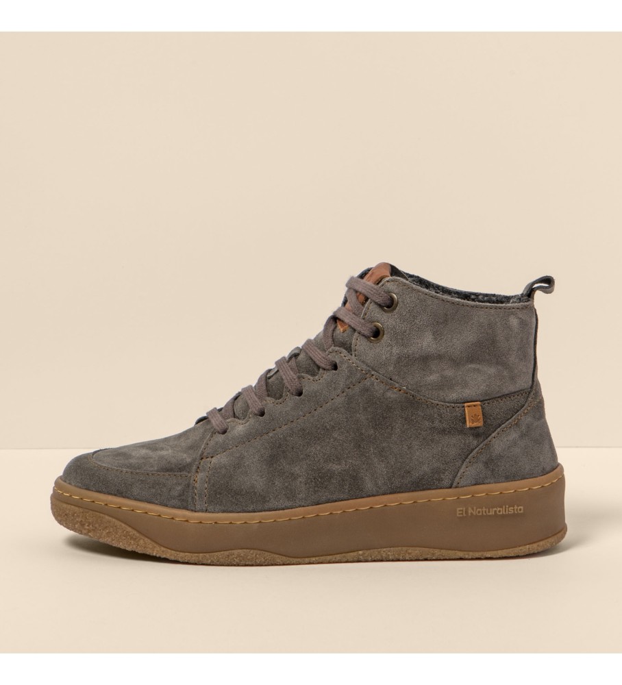 Botas de couro Naturalist N5843 Cinza Geo