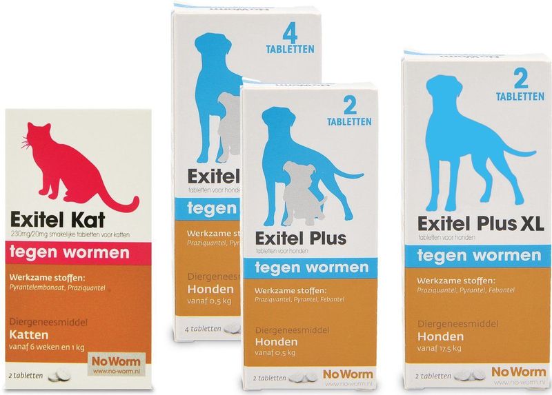 Exil Ontwormingsmiddel - Middel Grote Hond - 4 Tabletten