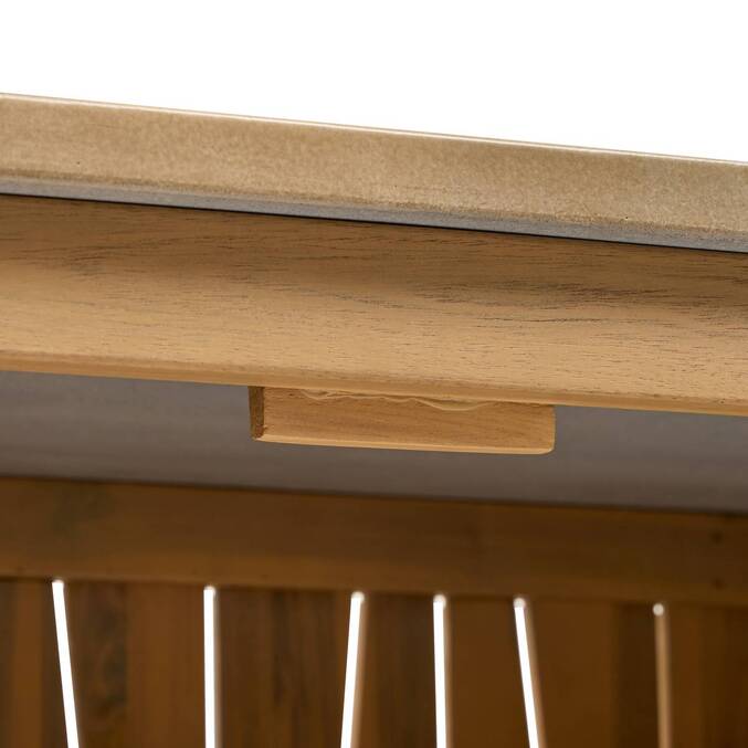 Module 2 portes à roulettes pour cuisine d'été LODGIA Beige