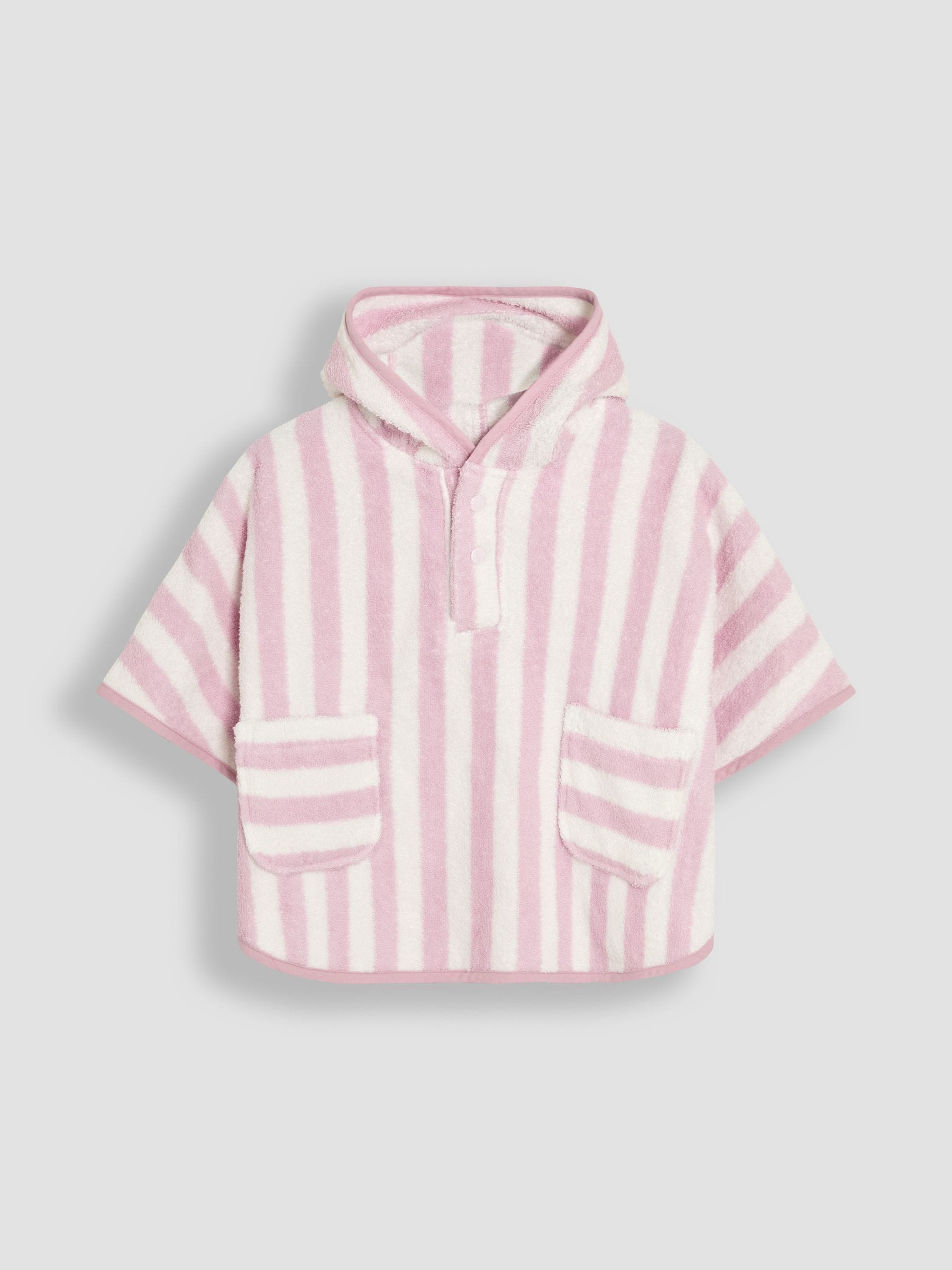 JoJo Maman Bébé 100% Cotton Stripe Towelling Poncho