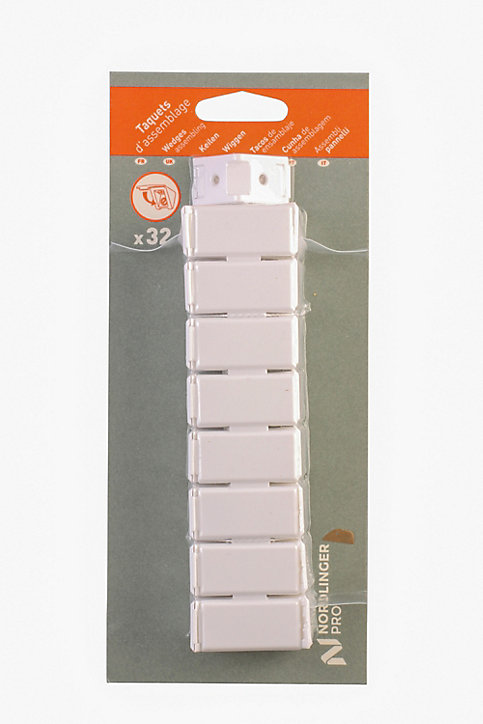 32 taquets d'assemblage blanc
