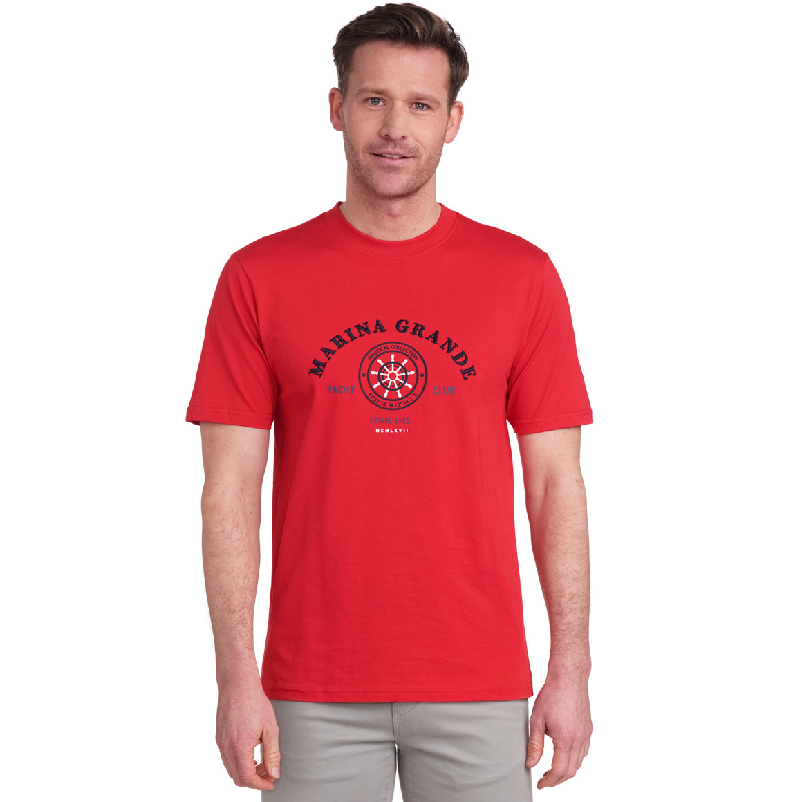 VanVaan Herren T-Shirt mit großem Print rot