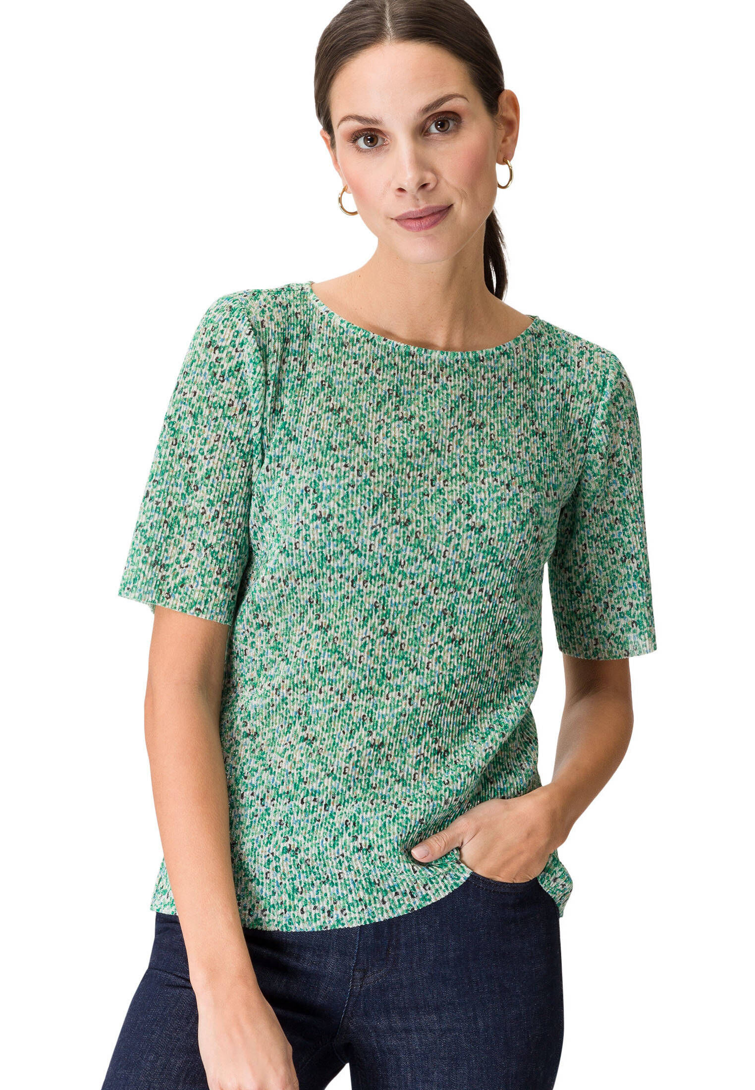 zero| Damen Shirt mit Blumenprint